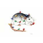 Christmas Card -  Fairy Lights Rat