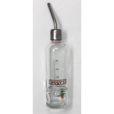 Water Bottle - Glass - bottle with spout - no spring clip