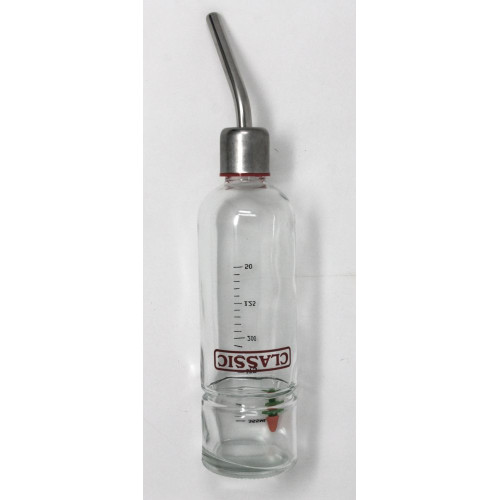 Water Bottle - Glass - bottle with spout - no spring clip