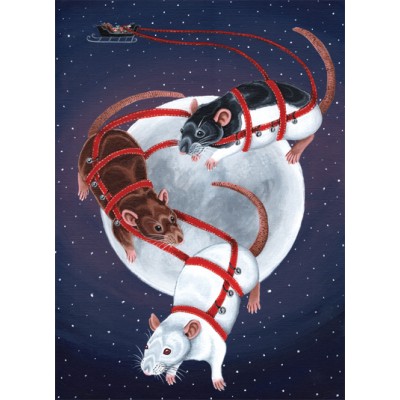 Christmas Card - Sleigh Rats Christmas Card - Sleigh Rats