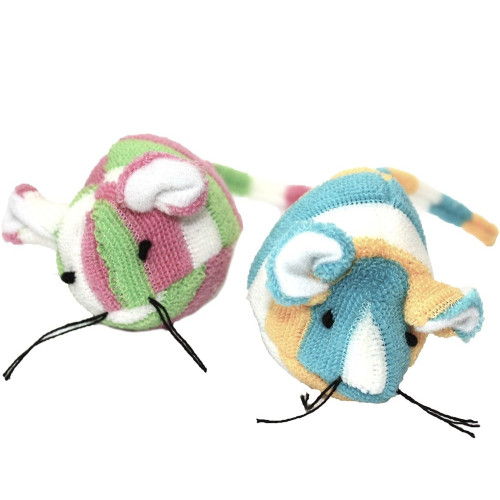 Candy Stripe Mouse - cat toy